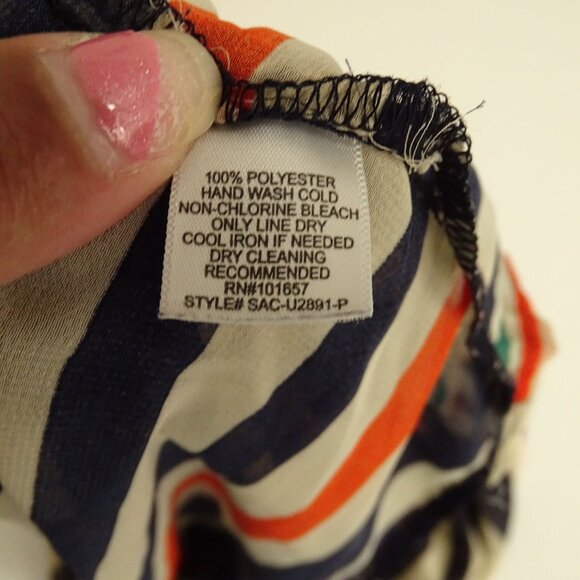 Freebird Multicolor Striped Sleeveless High-Low Sheer Blouse Women Size S - Picture 5 of 8